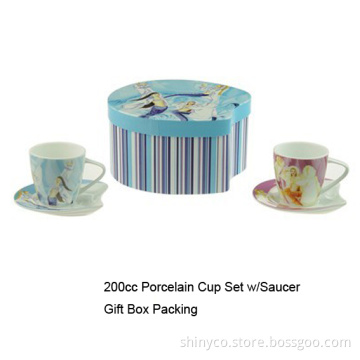 290CC Porcelain Coffee Cup Set W/Saucer (Style# 2224)